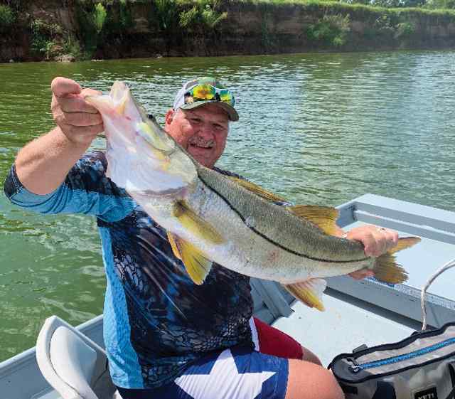 Phillip Karasek Matagorda River - 33" 20+ lb snook, caught on a Gulp lure with stink bait out of a small boat with a trolling motor and regular ol fishing pole.