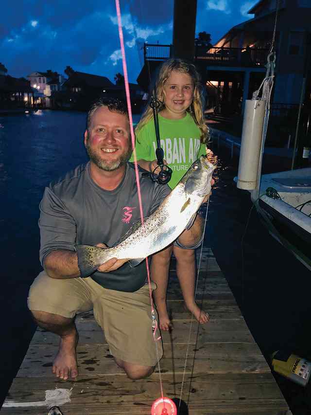 Winter Scott West Galveston Bay - 21" trout, first fish!