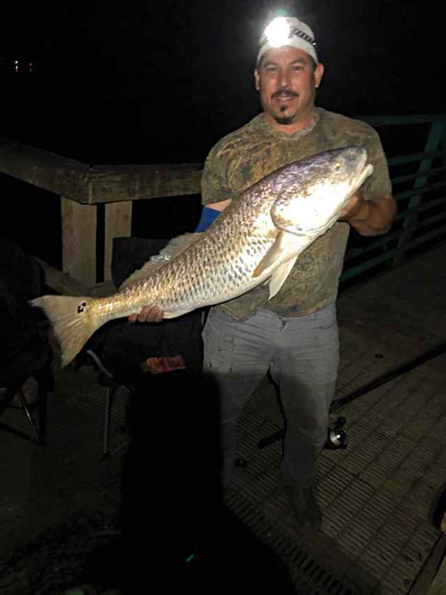 Ricky Juarez Matagorda Fishing Pier - 41" bull red