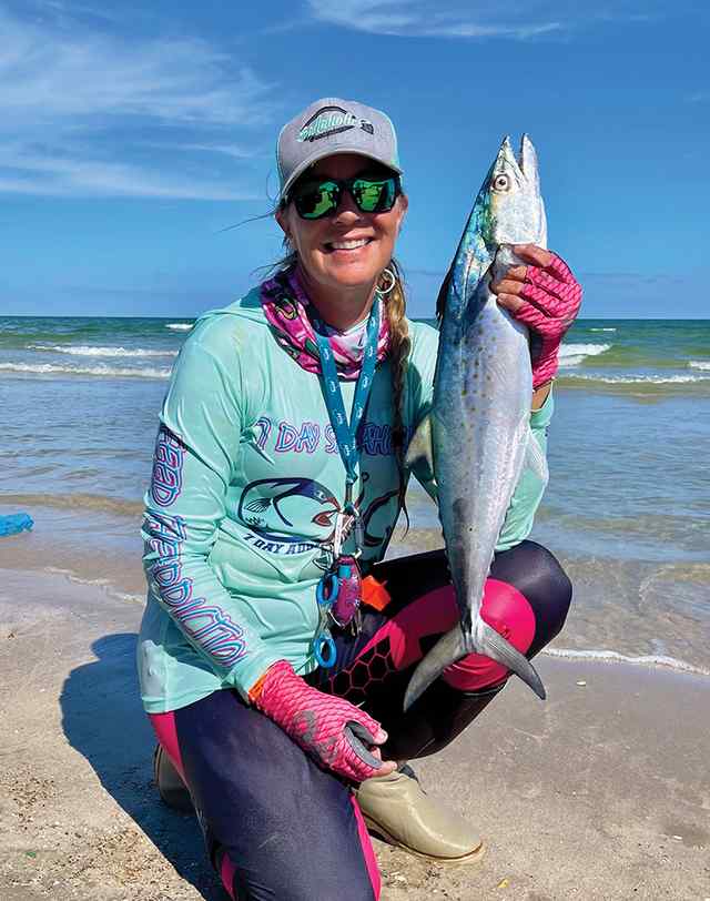 Nina Garrett Padre Island National Seashore - 27" personal best Spanish mackerel!