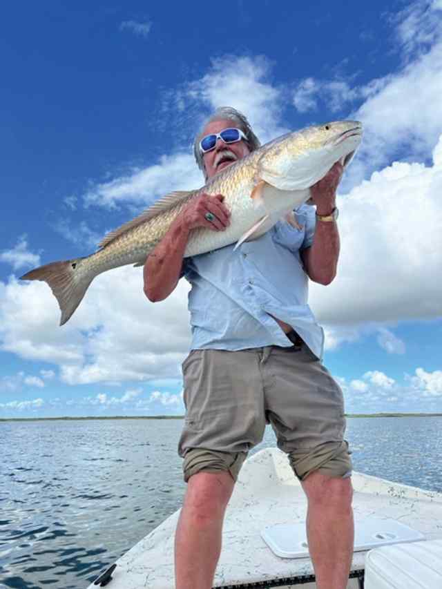 Tim Freeman Laguna Madre, King Ranch Shoreline - redfish, caught on live shrimp under an Alameda