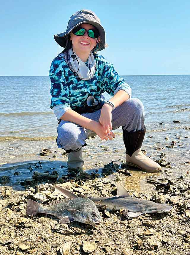 Jayden Shive black drum & bonnethead shark