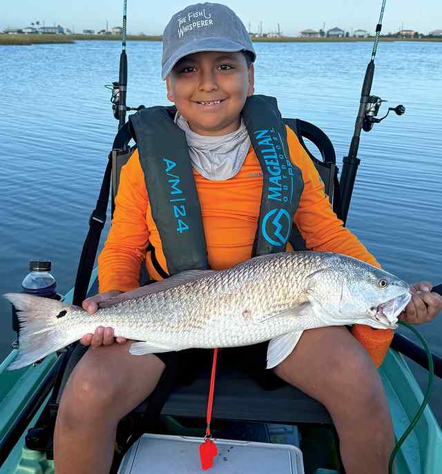Benjamin Vargas Matagorda - 27.875" first redfish!