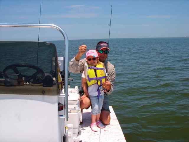 Allison Schwartz and father, Ari first redfish!
