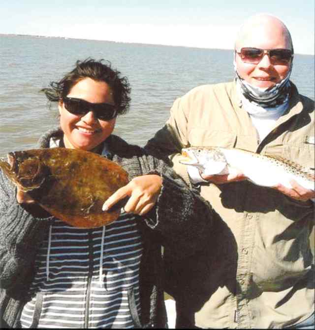Victoria & Mark Harmon E Matagordaflounder &amp; trout
