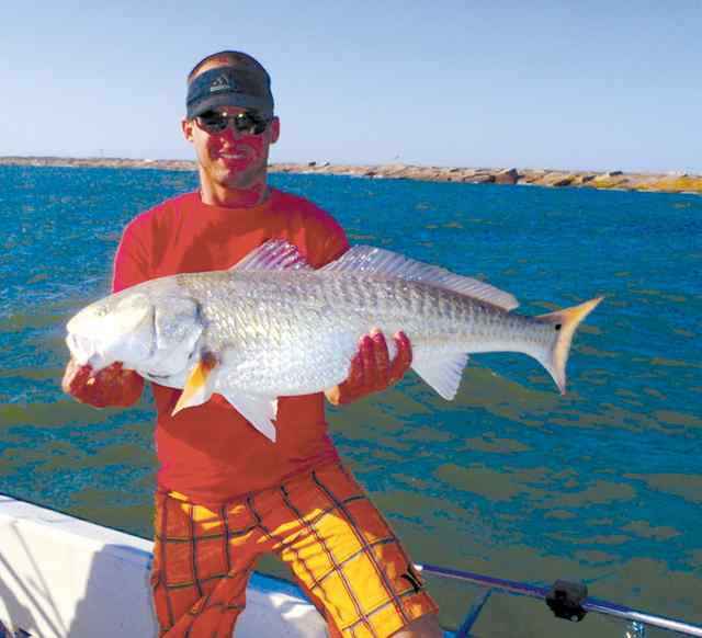 Corey Mangone Port Aransas41&quot; 28lb bull red