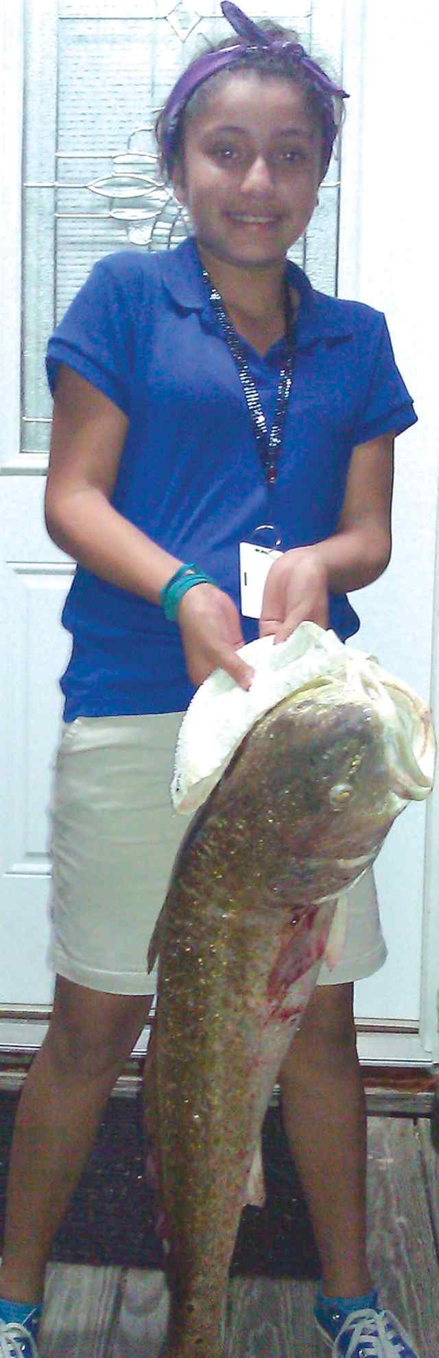 Emily Ramirez Galveston38&quot; first redfish!