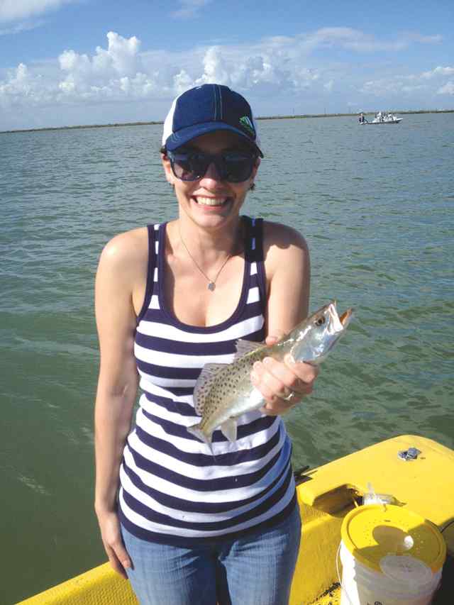 Chandra Turner Port O'Connorfirst trout! CPR