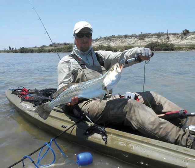 Tracy Deadman Holly Beach near Laguna Vista25&quot; 6.5lb trout