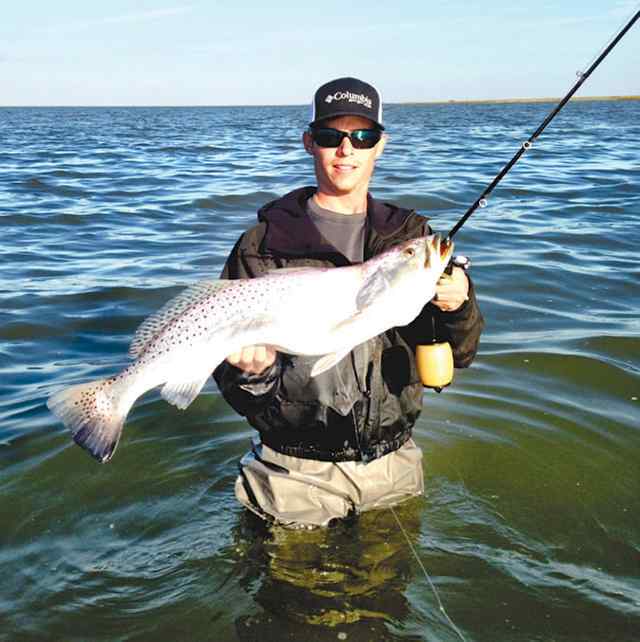 Nathan Pustejovsky East Matagorda29&quot; 9lb personal best trout! CPR