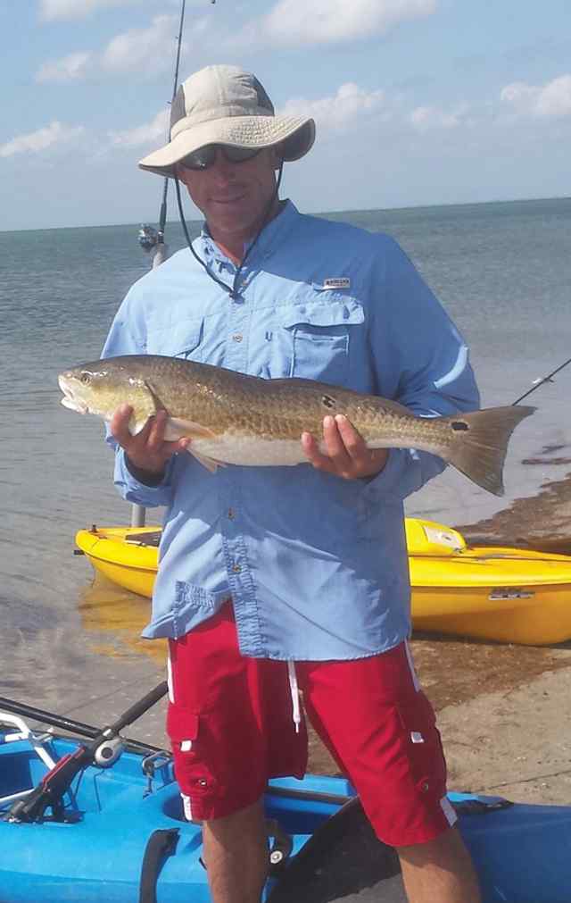 Justin Bohanan Fish Pass30&quot; redfish, caught on first kayaking trip; broke two lines; used the last mullet in the bait bucket.