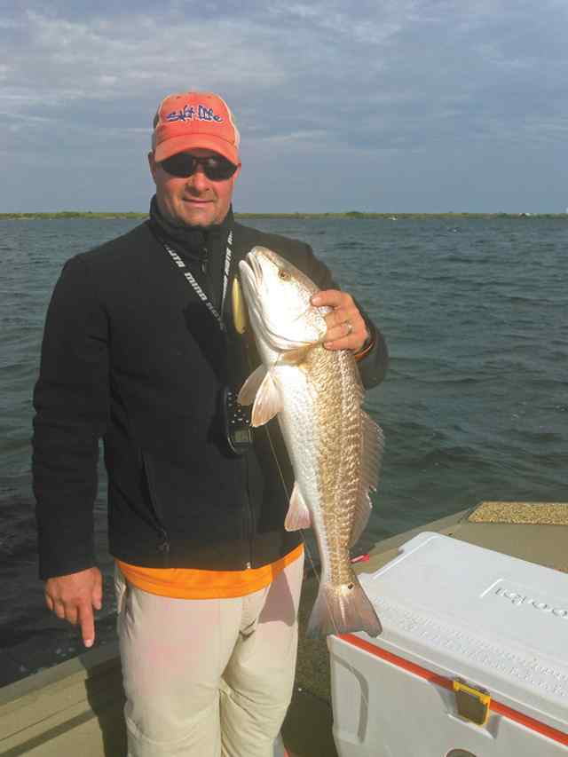 Larry Bell Aransas Pass28.5&quot; 10 lb redfish, caught on top water