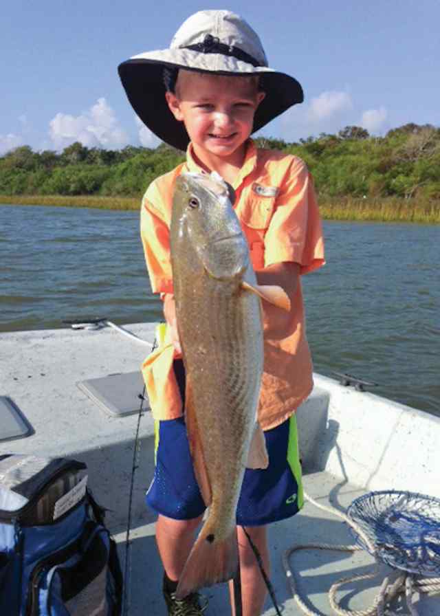 Nicholas Bludau Lavaca Bay22&quot; first keeper red