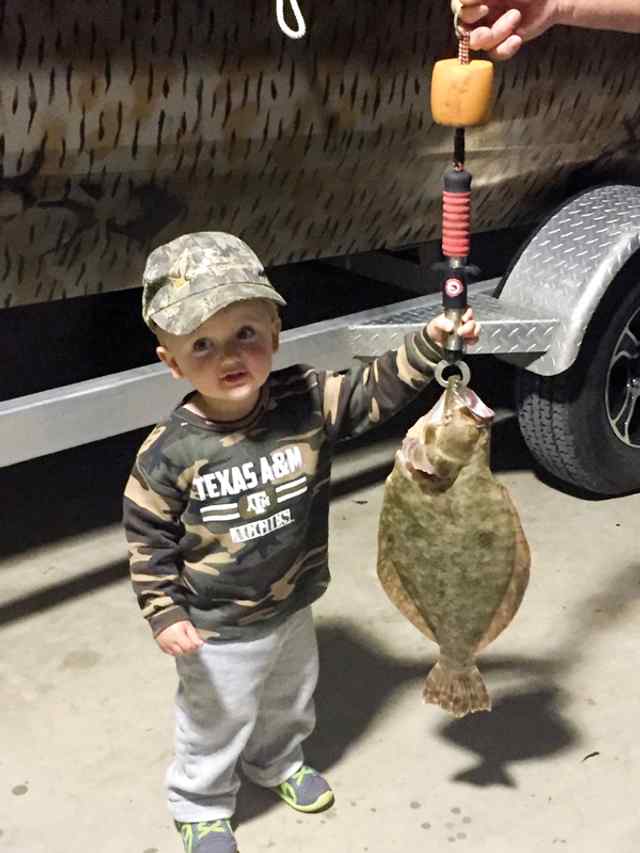 Colten Campbell Chocolate Bay - first flounder!