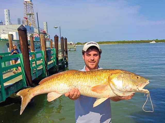 Michael Edge Galveston Bay - first bull red!