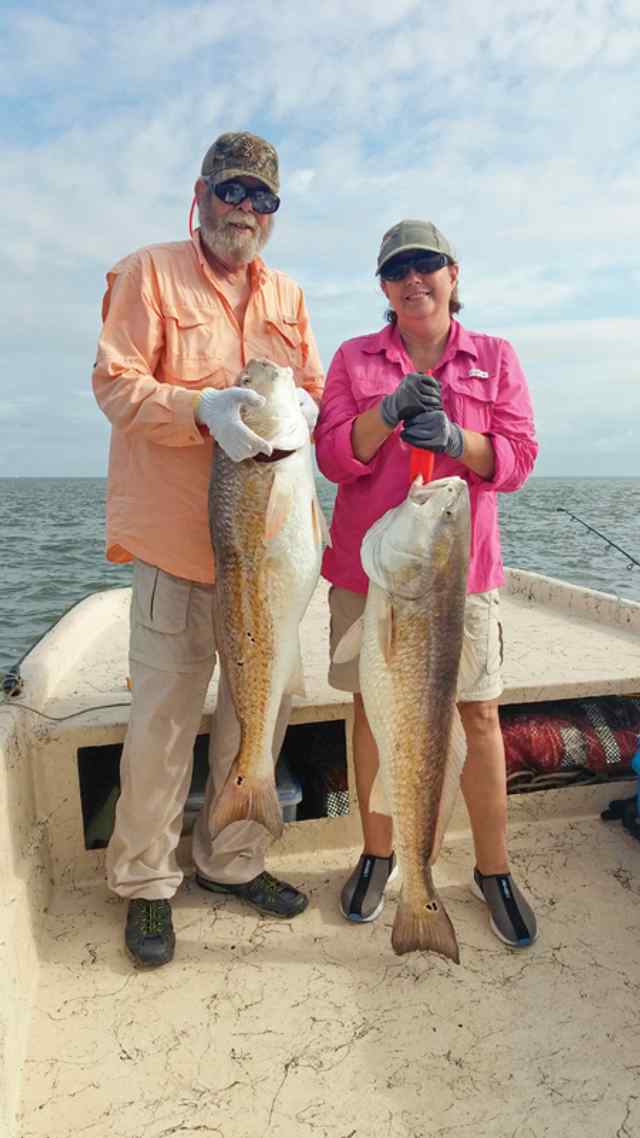 Robert & Karen Spencer Port O'Connor - 45" & 44" his-n-hers bull reds CPR