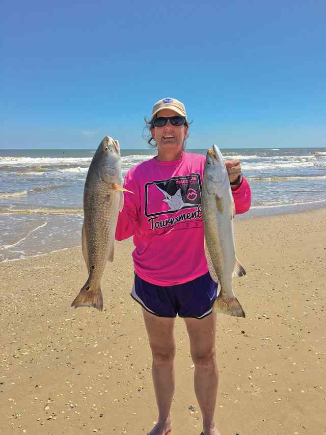 Shelly Baker Matagorda surf - 27" red & 28" trout