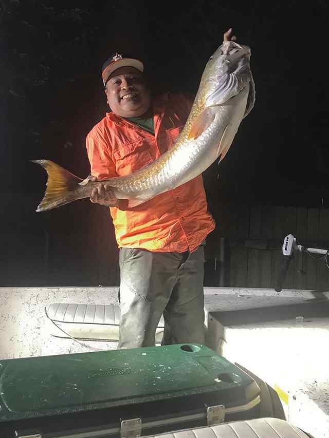 Jason Castro Galveston jetties - 43" redfish