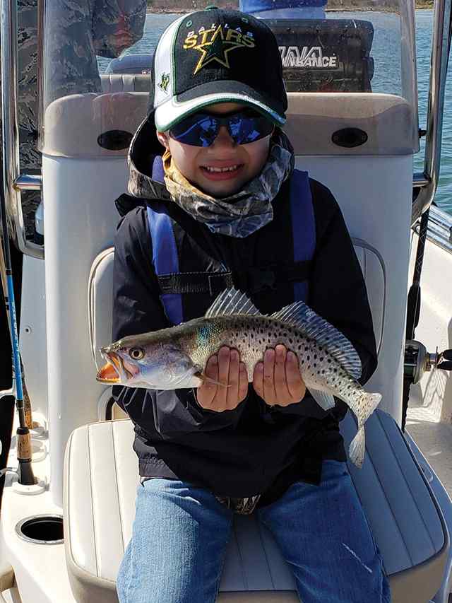 Jackson Johannessen Packery Channel - first keeper trout!