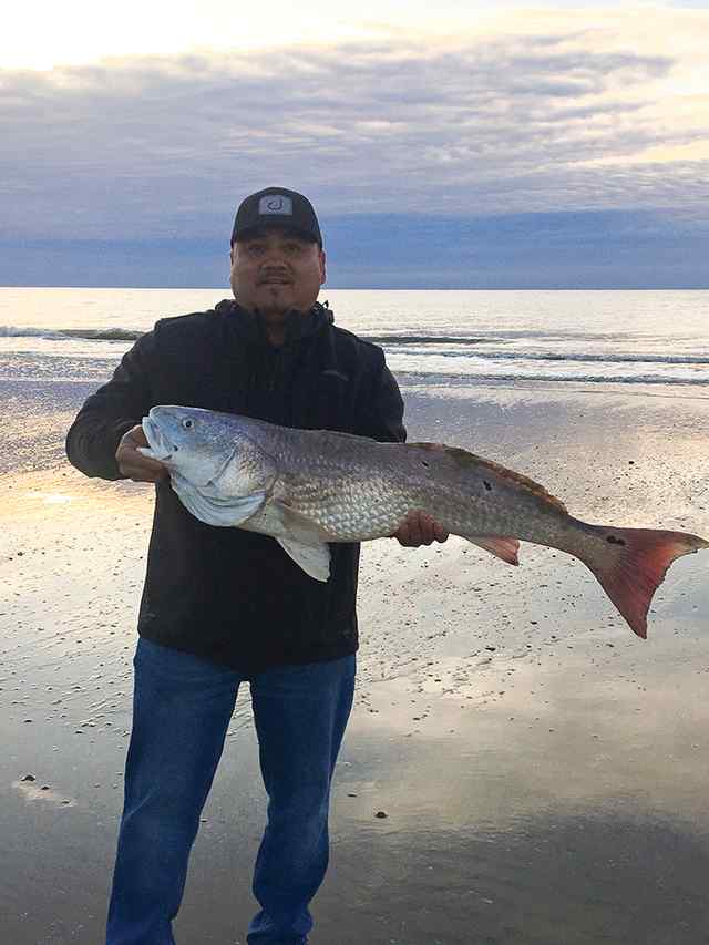 Louis Rocha Bolivar Peninsula - 36" first bull red! CPR