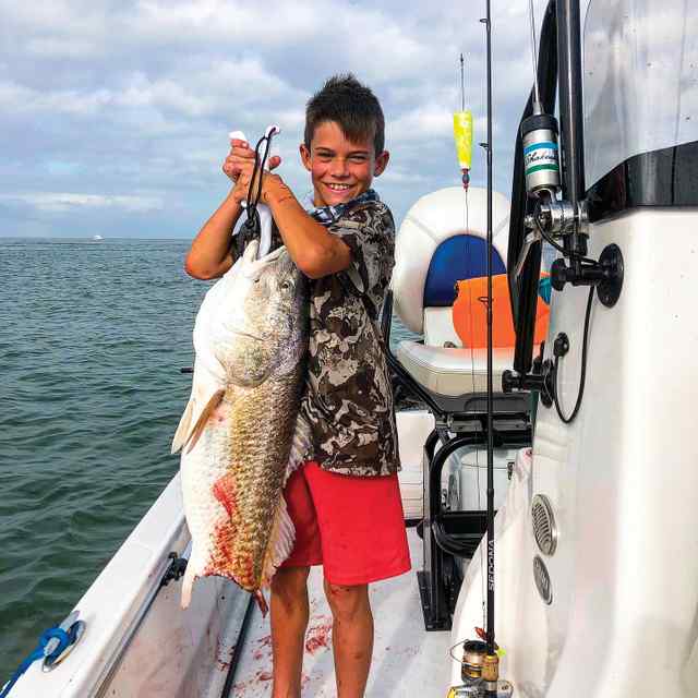 Brady Coleman Port O'Connor - first bull red!