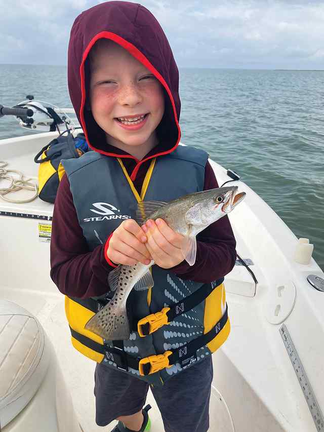 Andrew Fielder West Bay - first trout! CPR
