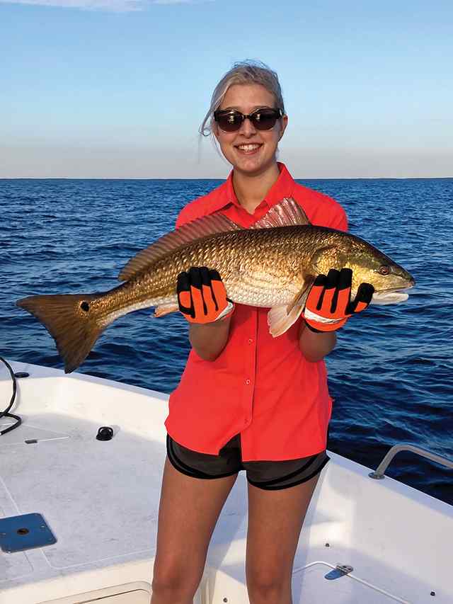 Ava Lewis Sabine Lake - 29" redfish CPR