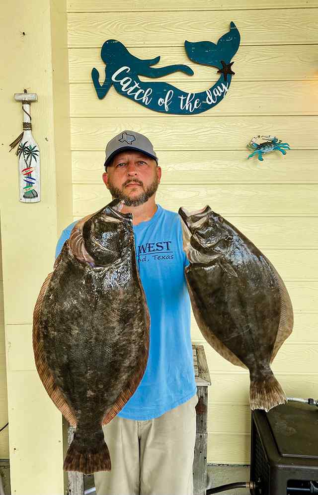 Luke Mazur West Galveston Bay ( San Luis Pass) - 25" & 20" flounder