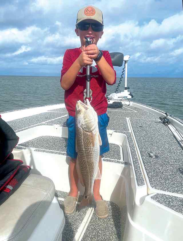 Aiden Bracey Trinity Bay - 26.5" personal best redfish!