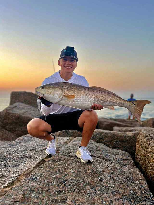 Eric Castillo Port Aransas - redfish, caught at sunrise on a 3-oz spoon