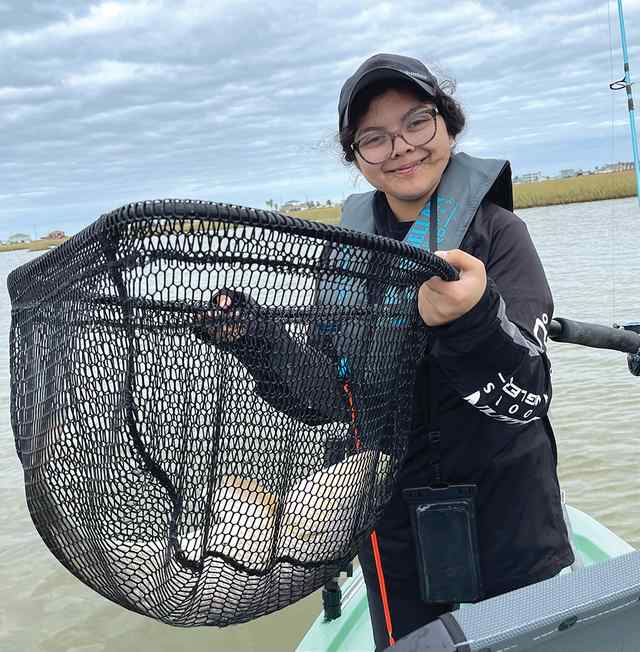 Julia Vargas Matagorda - 28" first bull red!