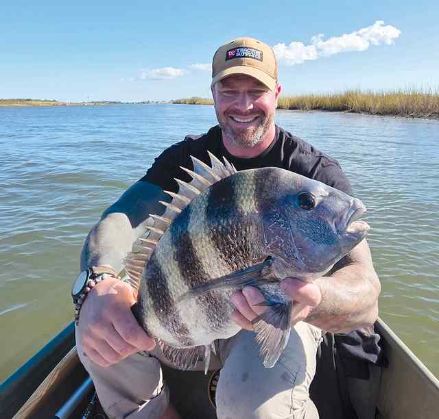 George Baldwin Keith Lake, Port Arthur - 20" sheepshead CPR, caught on live shrimp