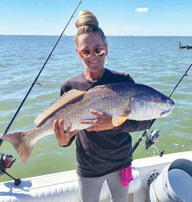 Holly Chiarello Galveston East Bay - personal best red!