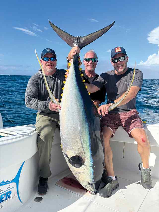 Todd Littlefield, Brian Christen, & Wade Smith Continental Shelf - 195 lb yellowfin tuna