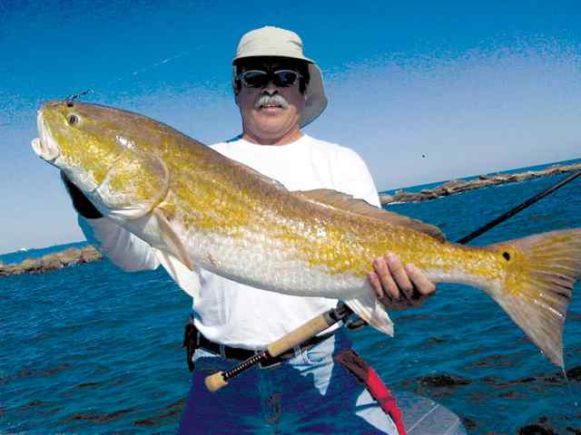 Cesar Mansilla Galveston Jetties37&quot; redfish