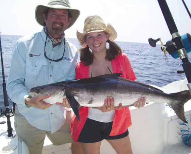 Clare Sutherland Freeportfirst cobia!