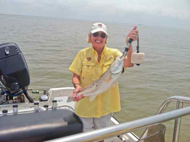 Kay Purifoy Trinity Bay25&quot; red, first keeper fish