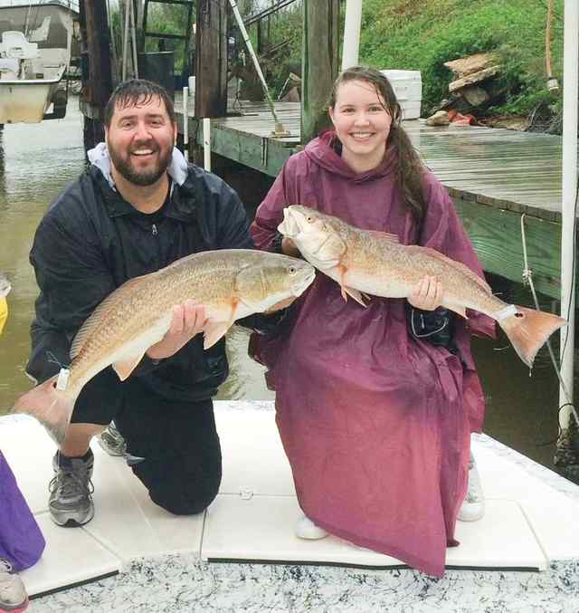 Scott & Hayley Blanchard West Bay, Matagorda32&quot; &amp; 29&quot; red drums