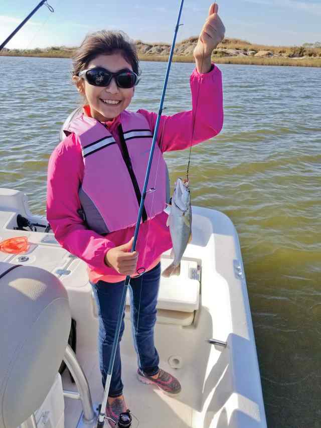 Isabella Castillo Bastrop Bayou - first fish! CPR