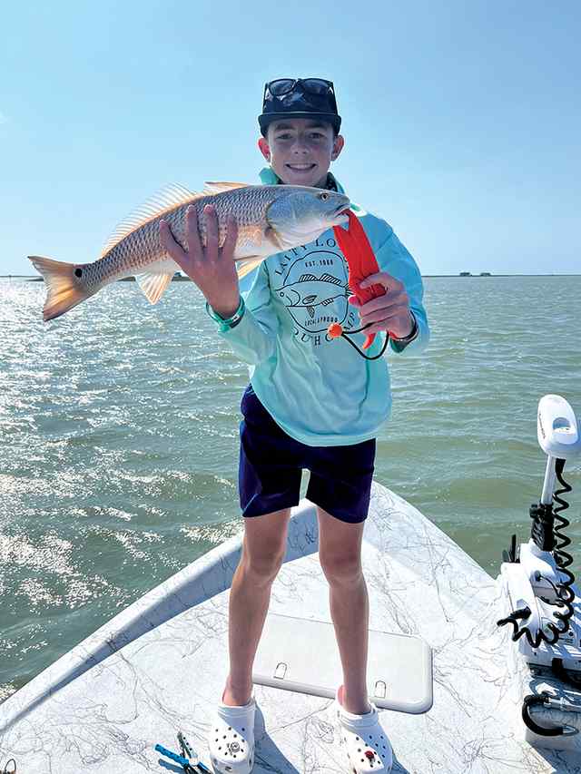 Mason Stueber West Matagorda Bay - first red!