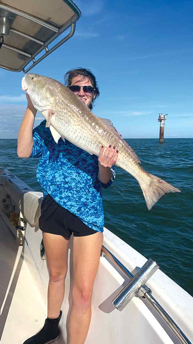 Sabrina Alsobrook Galveston - bull red