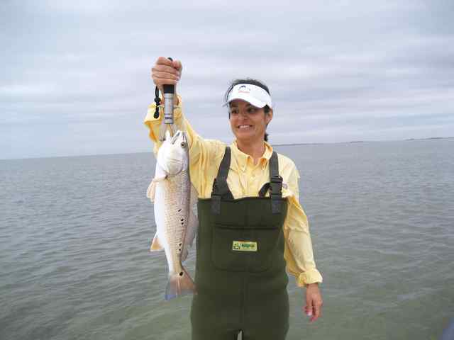 Kelley McKnight Port Mansfield
  20&quot; red, first fish!