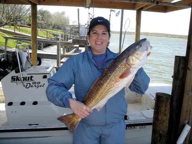 Melissa Villarreal Lower Laguna Madreredfish, caught on artificial