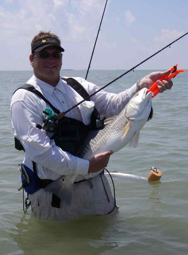 Mike Garvin Port Mansfieldredfish, caught on soft plastics