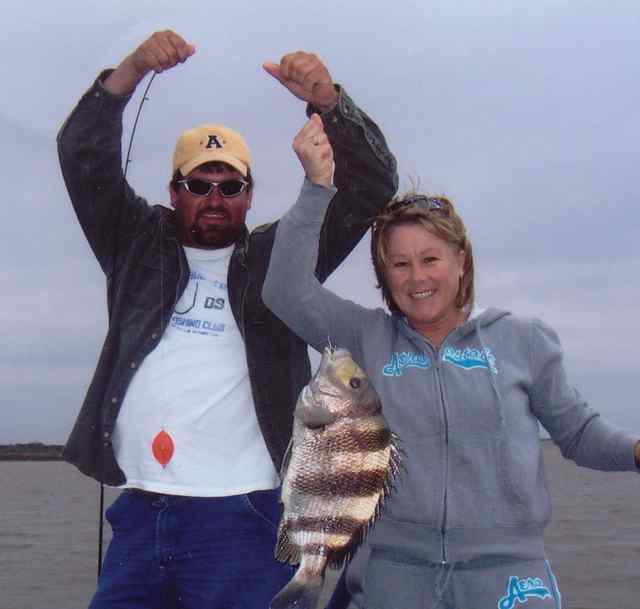 Janice Yardley first ever sheepshead! CPR