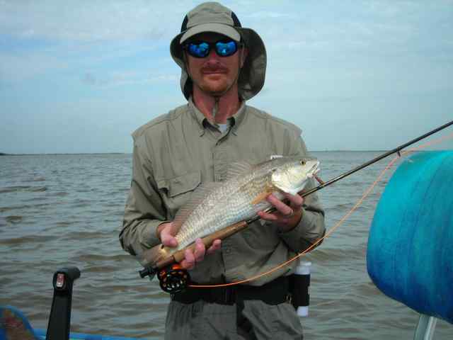 Tim Schindler Indianolafirst red on a fly rod!