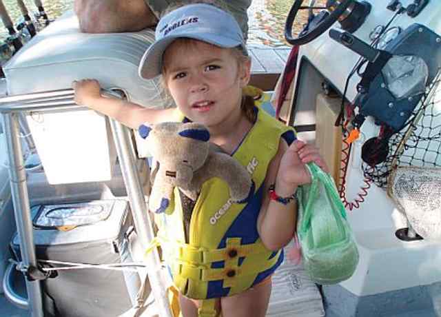 Carlie Daffern Ready to go out fishing with her Mimi, Patti Polensky.&nbsp; She is a Texas Lady Angler in the making!
