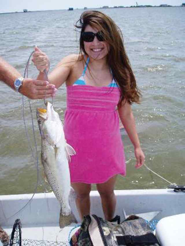 Monica Pulido Baffin Bay
  27.5&quot; trout, first fishing trip!