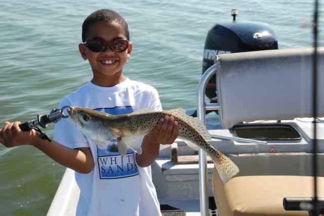 Kaleb Warren Baffin Bayfirst keeper trout!