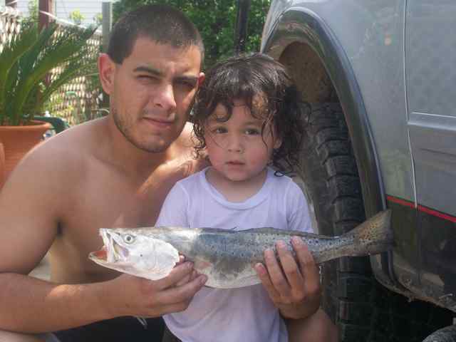 Noe Villarreal and son, Nicholas Port MansfieldNoe's 19&quot; trout